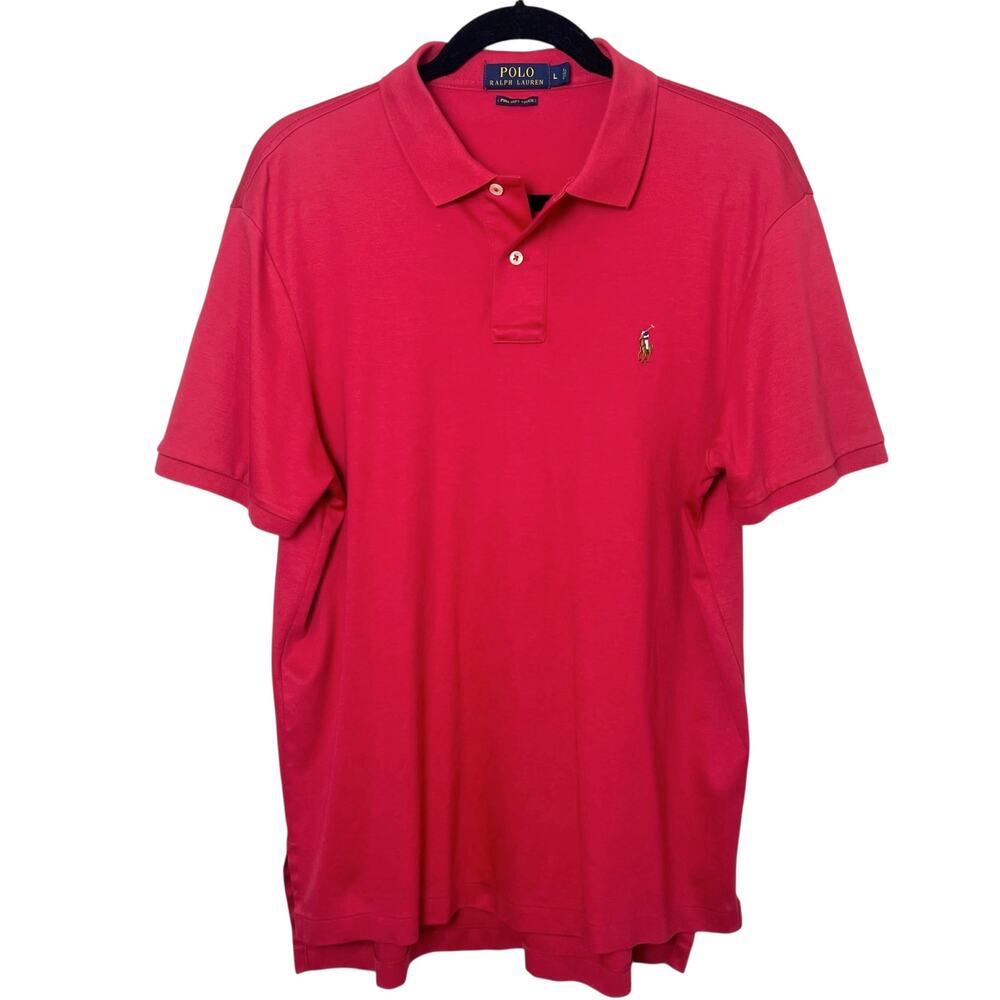 Polo Ralph Lauren Berry Red Short Sleeve Pima Soft Touch Cotton Polo Shirt